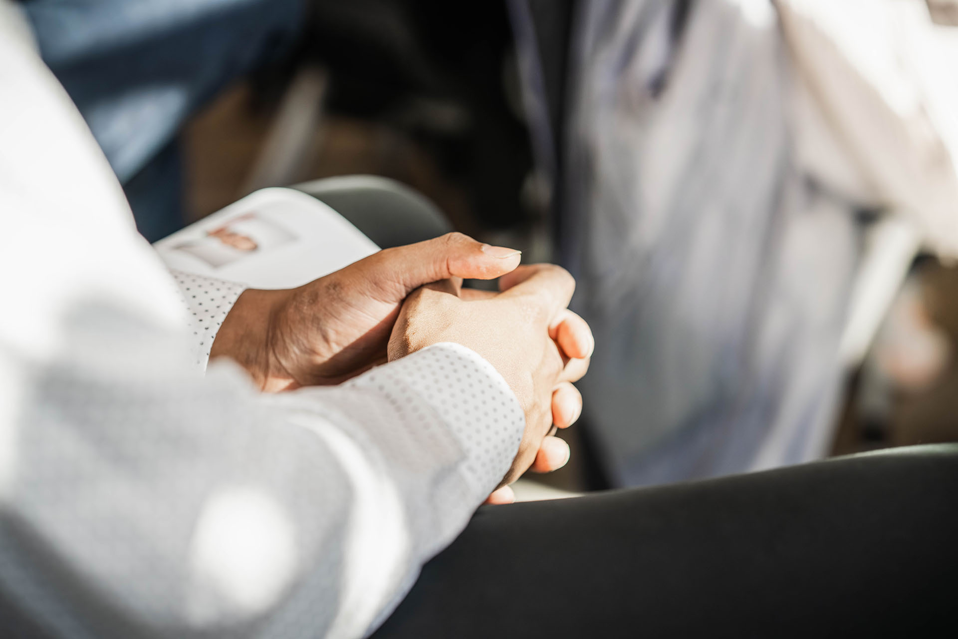 Hands folded in prayer